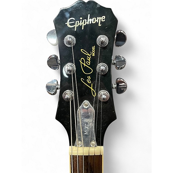Used Epiphone Les Paul Standard Ebony Solid Body Electric Guitar