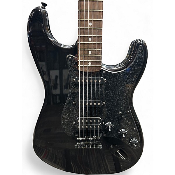 Used Squier Standard Stratocaster Black Solid Body Electric Guitar