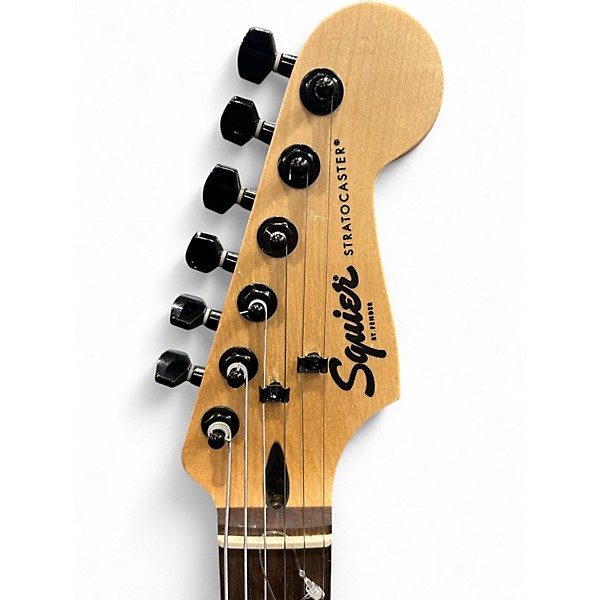 Used Squier Standard Stratocaster Black Solid Body Electric Guitar