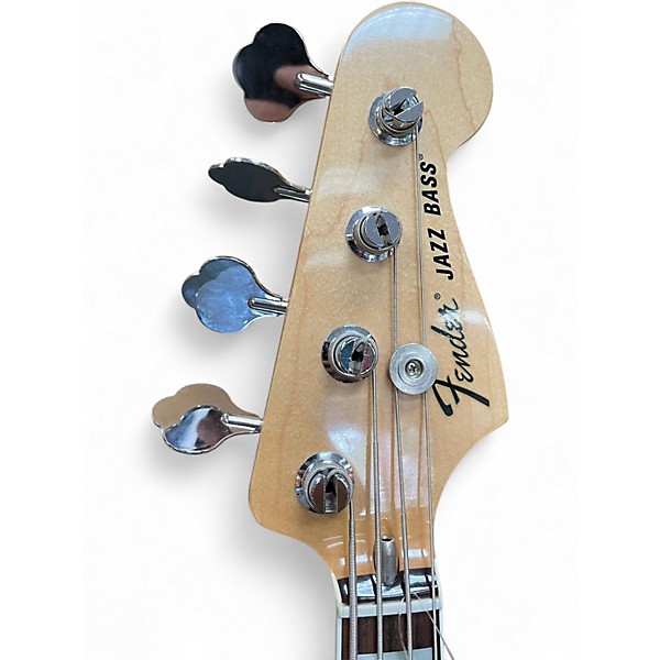 Used 2016 Fender Deluxe Active Jazz Bass Black Electric Bass Guitar Black Electric Bass Guitar