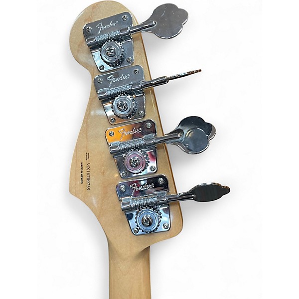 Used 2016 Fender Deluxe Active Jazz Bass Black Electric Bass Guitar Black Electric Bass Guitar