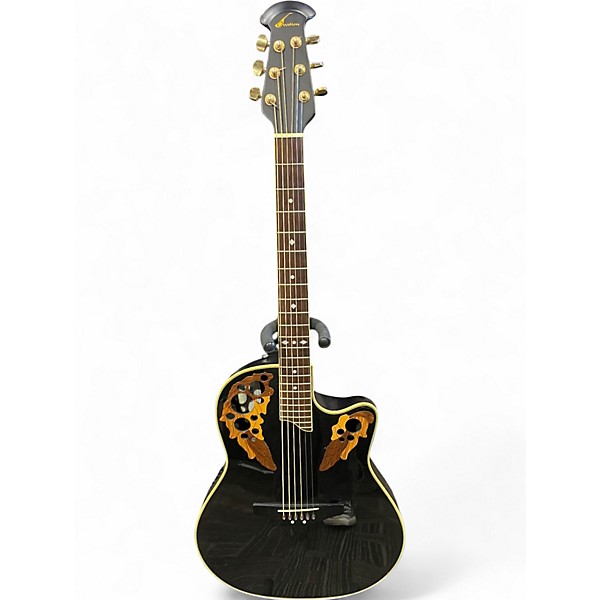 Used Ovation CS257 Celebrity Black Acoustic Electric Guitar