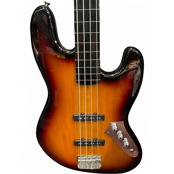 Used Squier Vintage Modified Jazz Bass 2 Color Sunburst Electric Bass Guitar