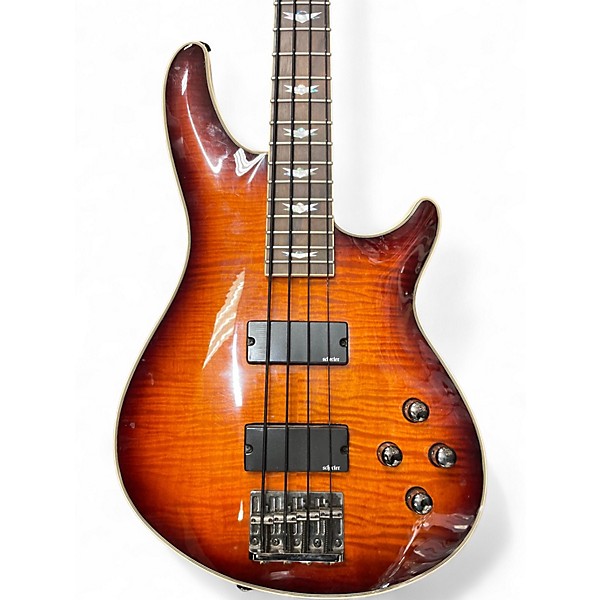 Used Schecter Guitar Research Omen Extreme 4 String burst* Electric Bass Guitar
