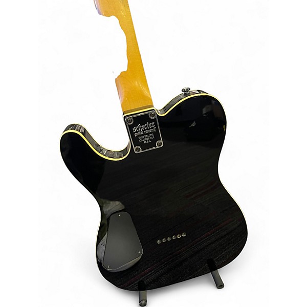 Used Schecter Guitar Research Diamond Series PT Blackjack Black Solid Body Electric Guitar