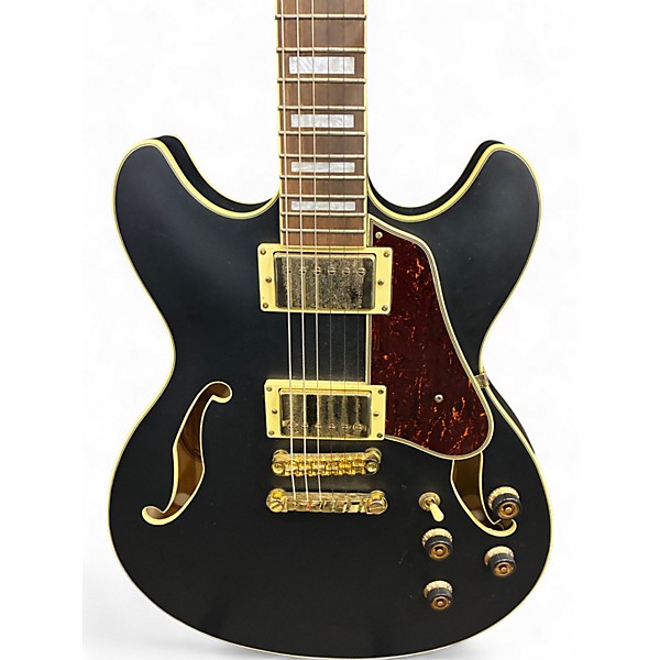 Used Ibanez AS73G Satin Black Hollow Body Electric Guitar