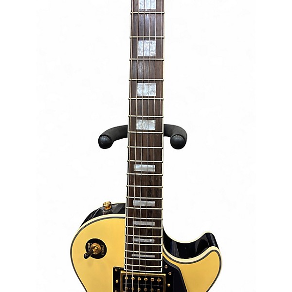 Used Epiphone Les Paul Custom Pro Cream Solid Body Electric Guitar