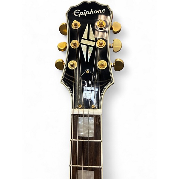 Used Epiphone Les Paul Custom Pro Cream Solid Body Electric Guitar
