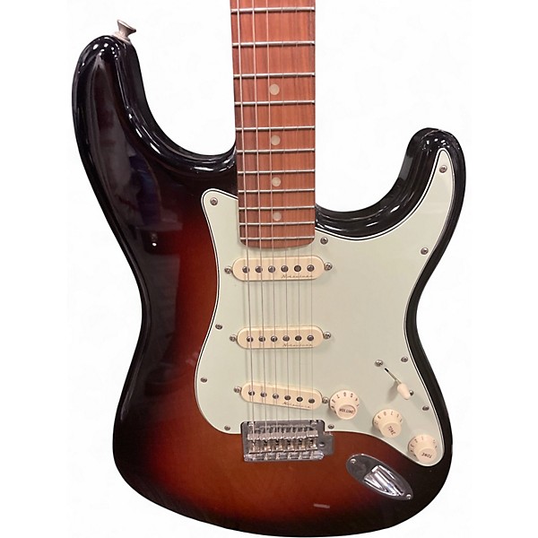Used Fender Roadhouse Deluxe 3 Color Sunburst Solid Body Electric Guitar