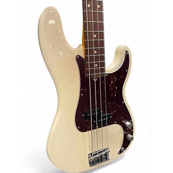 Used Fender American Professional II Precision Bass Vintage White Electric Bass Guitar