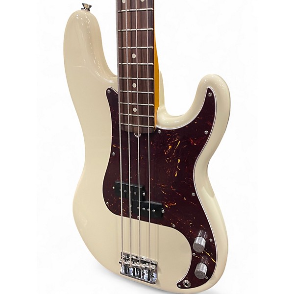 Used Fender American Professional II Precision Bass Vintage White Electric Bass Guitar