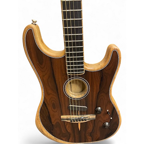 Used Fender American Acoustasonic Stratocaster Limited Edition Ziricote Hollow Body Electric Guitar