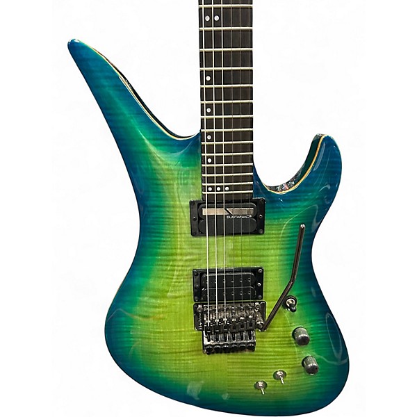 Used Schecter Guitar Research BlackJack SLS Avenger FR-S Aquaburst Solid Body Electric Guitar