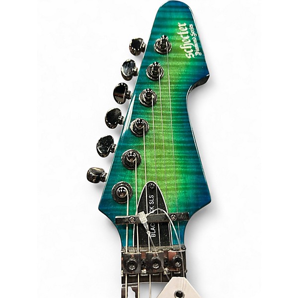 Used Schecter Guitar Research BlackJack SLS Avenger FR-S Aquaburst Solid Body Electric Guitar