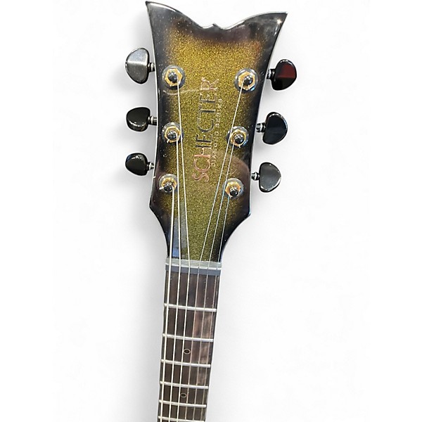 Used Schecter Guitar Research tempest 50th anniversary gold burst Solid Body Electric Guitar