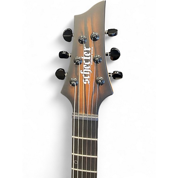 Used Schecter Guitar Research C1 PALE MOON NATURAL SATIN BLACK BURST Solid Body Electric Guitar