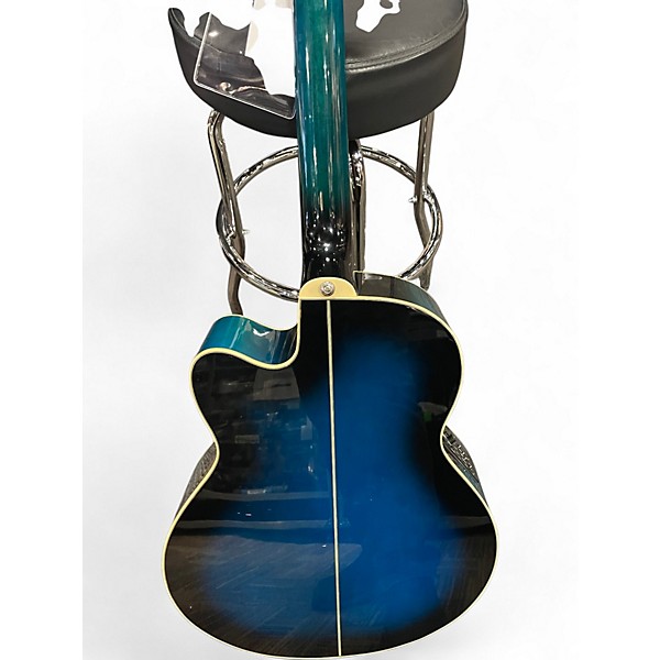 Used Ibanez AEL1512E Teal Burst 12 String Acoustic Electric Guitar