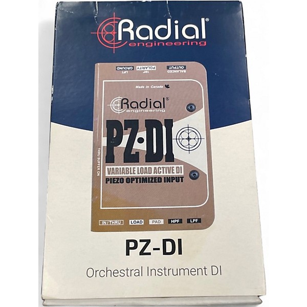 Used Radial Engineering PZ-DI Acoustic/Orchestral Instrument Active Direct Box Direct Box