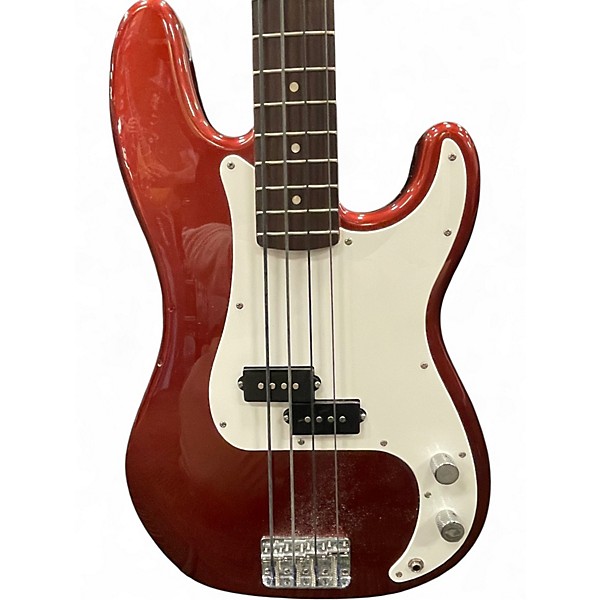 Used Squier Affinity Precision Bass Red Electric Bass Guitar