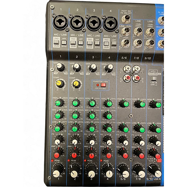 Used Yamaha MG10XU 10 Channel Mixer with Effects Unpowered Mixer