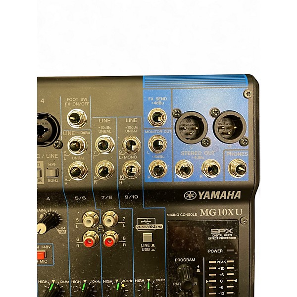 Used Yamaha MG10XU 10 Channel Mixer with Effects Unpowered Mixer