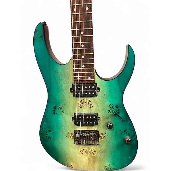 Used Ibanez RG421PB Caribbean Shoreline Flat Solid Body Electric Guitar