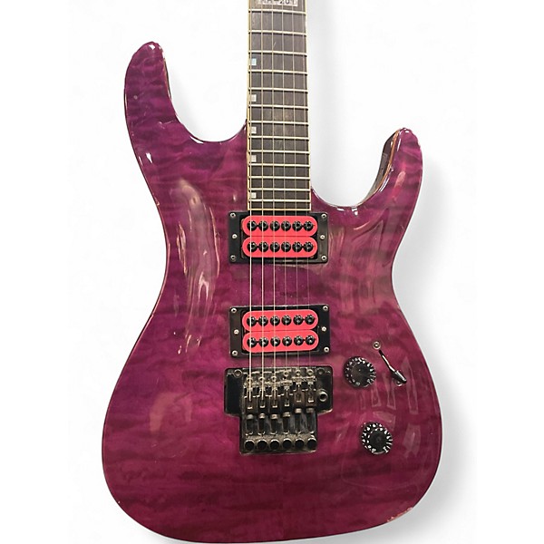 Used ESP LTD MH201 Purple Solid Body Electric Guitar