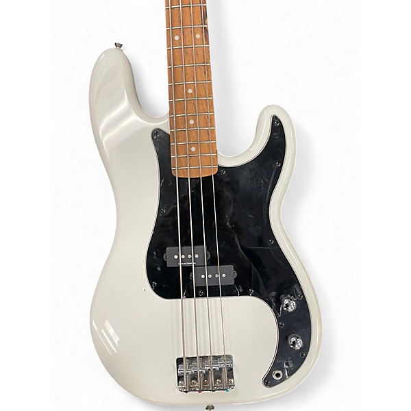 Used Squier Vintage Modified Precision Bass Olympic White Electric Bass Guitar