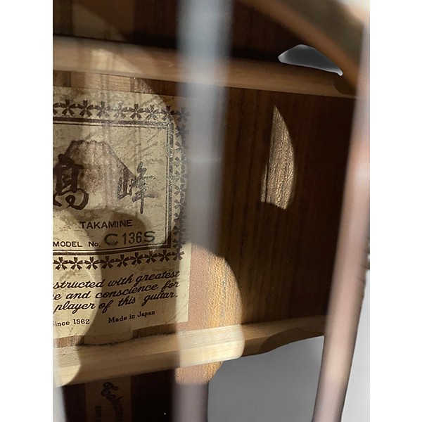 Vintage 1996 Takamine C136S Amber Classical Acoustic Guitar