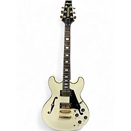 Used Aria PRO ll White Hollow Body Electric Guitar