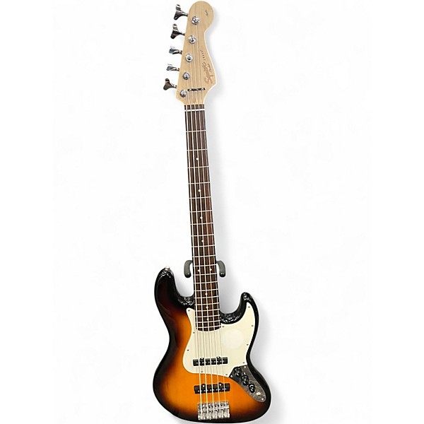 Used Squier Affinity Jazz Bass V 5 String 2 Color Sunburst Electric Bass Guitar