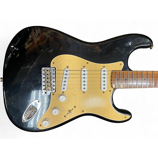 Used 2025 Fender Custom Shop 1954 Stratocaster Journeyman Relic Aged Black Solid Body Electric Guitar