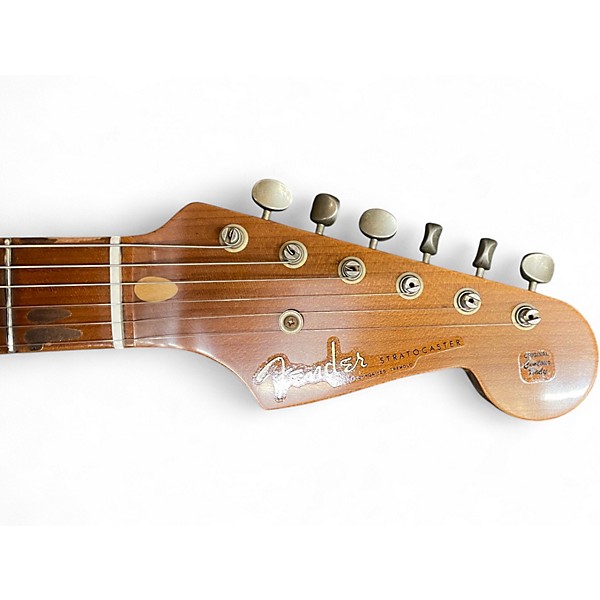 Used 2025 Fender Custom Shop 1954 Stratocaster Journeyman Relic Aged Black Solid Body Electric Guitar
