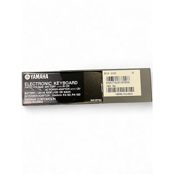 Used Yamaha DGX220 Portable Keyboard