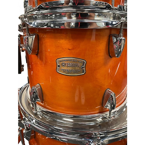 Used Yamaha 5 Piece Stage Custom HONEY AMBER Drum Kit