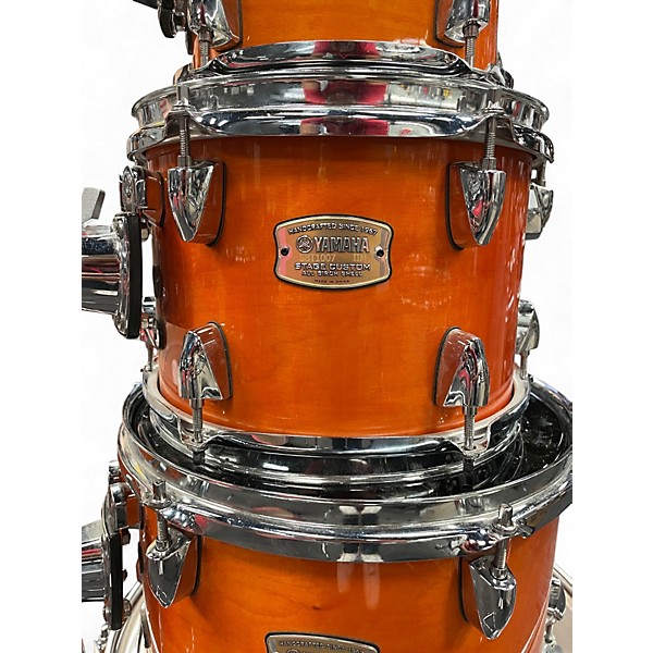 Used Yamaha 5 Piece Stage Custom HONEY AMBER Drum Kit