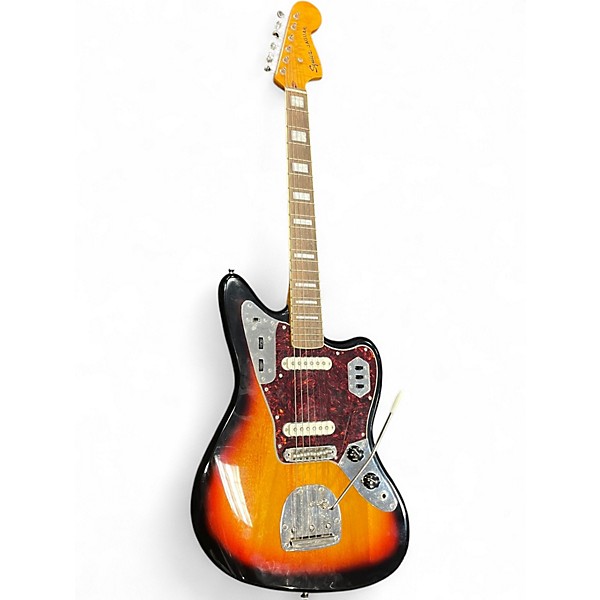 Used Squier JAGUAR 3 Color Sunburst Solid Body Electric Guitar