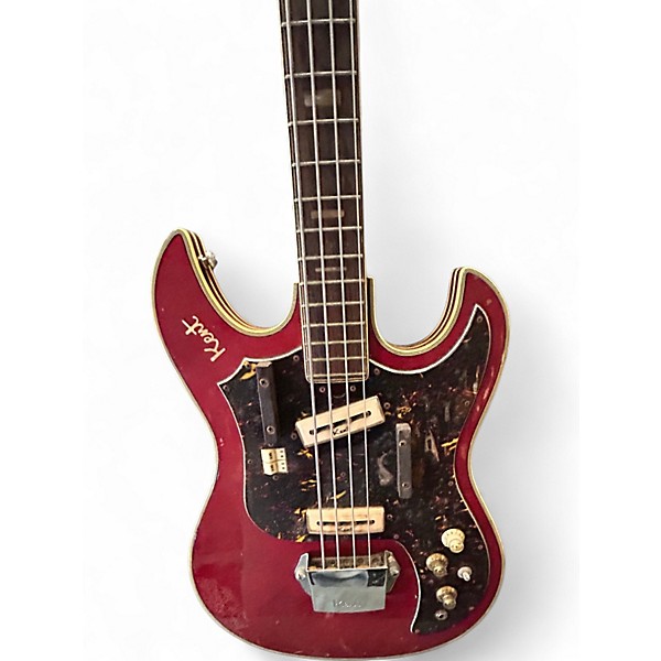 Used Kent 743 Red Electric Bass Guitar