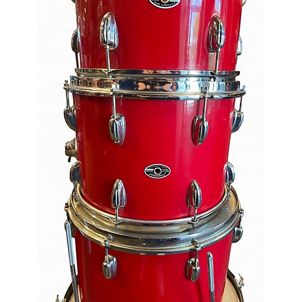 Vintage 1970s Slingerland 4 Piece Stage Band Red Drum Kit