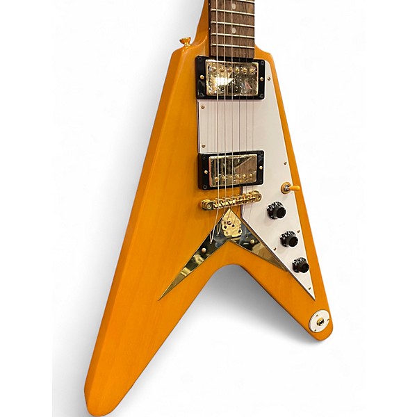 Used Epiphone Inspired by Gibson Flying V Natural Solid Body Electric Guitar