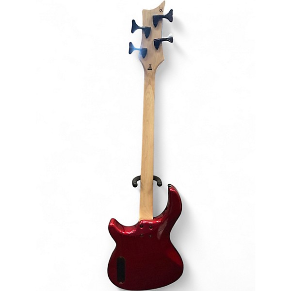 Used Dean Edge 4 String Candy Apple Red Electric Bass Guitar