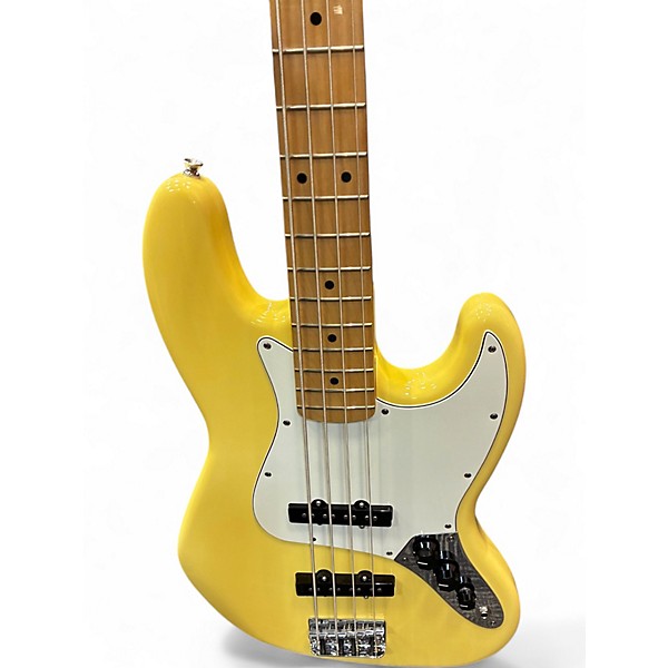 Used Fender Player Jazz Bass YELLOW Electric Bass Guitar