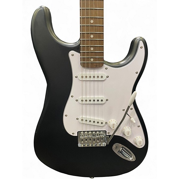 Used Squier Standard Stratocaster Matte Black Solid Body Electric Guitar