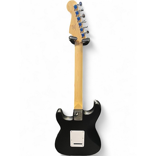 Used Squier Standard Stratocaster Matte Black Solid Body Electric Guitar