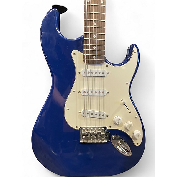 Used Silvertone St Style Blue Solid Body Electric Guitar