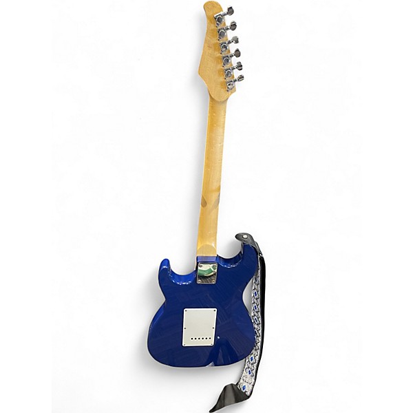 Used Silvertone St Style Blue Solid Body Electric Guitar