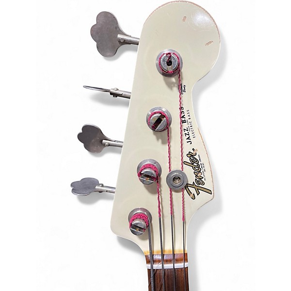 Used Fender Road Worn 60s Jazz Bass Classic White Electric Bass Guitar