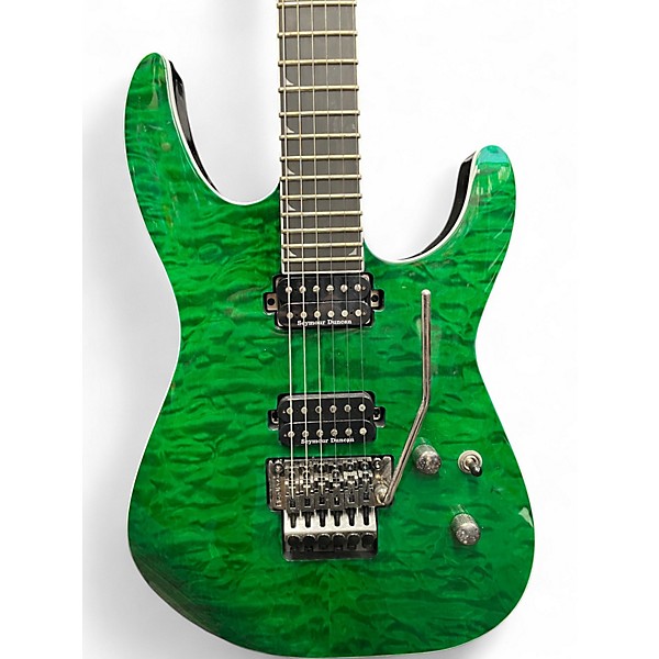 Used Jackson SL2Q Pro Series Soloist Trans Green Solid Body Electric Guitar
