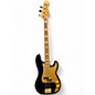 Used Squier 40th Anniversary Precision Bass Black and Gold Electric Bass Guitar thumbnail