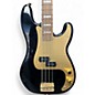 Used Squier 40th Anniversary Precision Bass Black and Gold Electric Bass Guitar